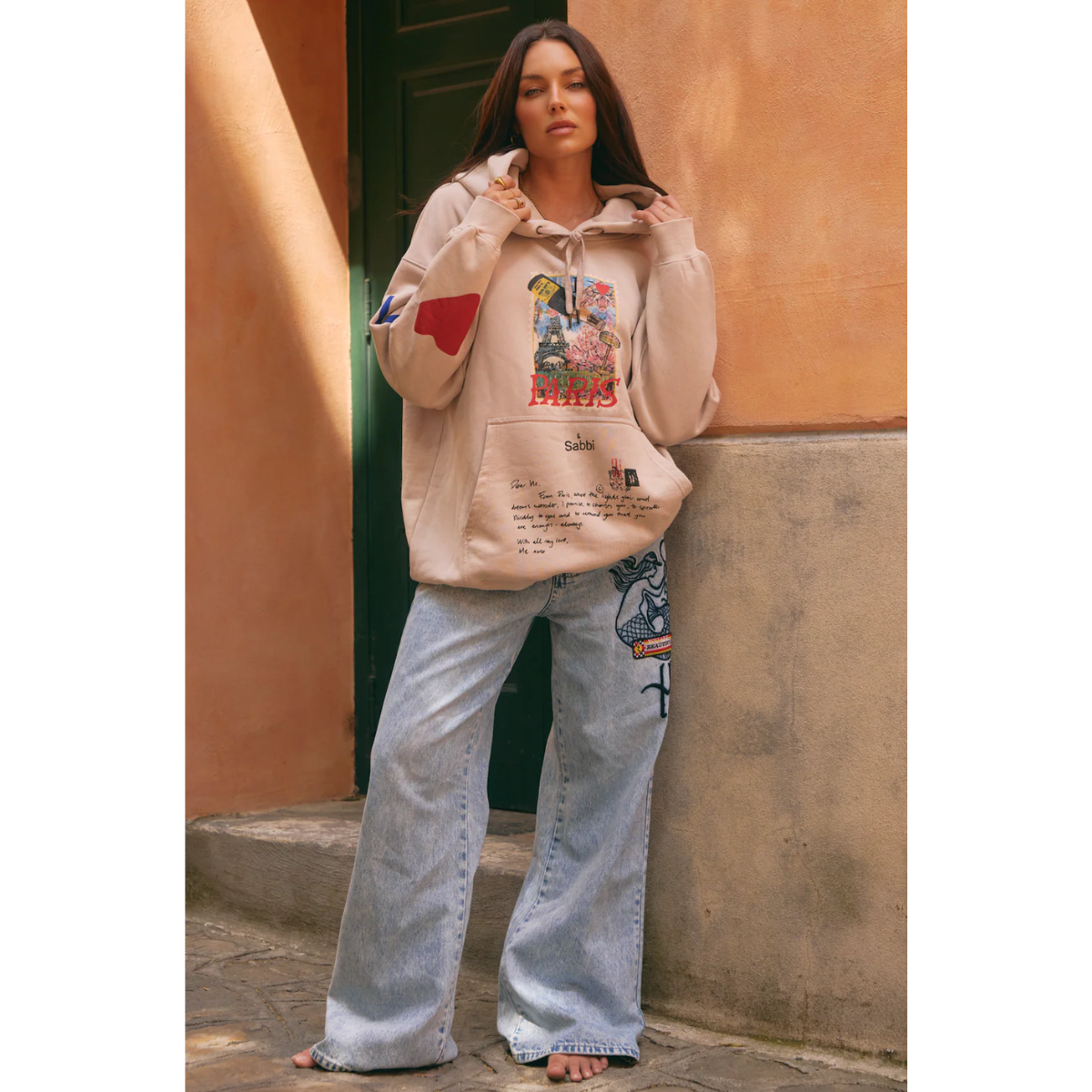 Sabbi The Love Notes Paris Hoodie - Sand