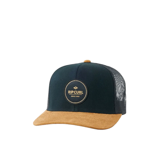Rip Curl Routine Mesh Trucker Cap - Black/Tan