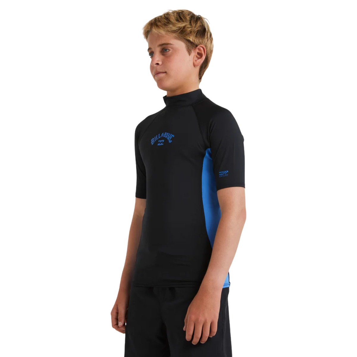 Billabong Arch Long Sleeve Boys Rash Vest - Black/Cobalt