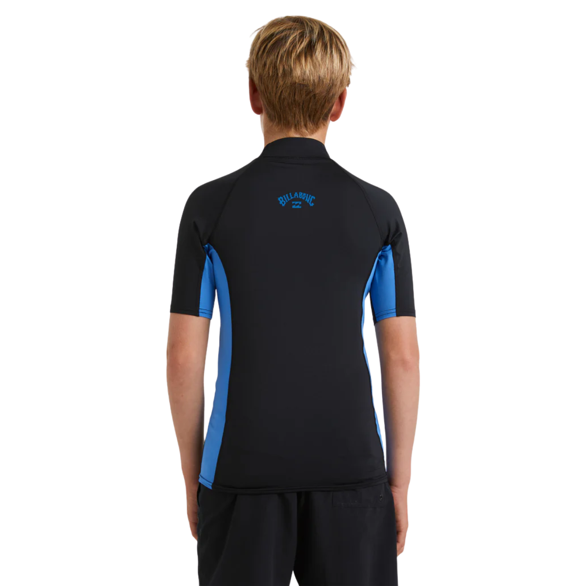 Billabong Arch Long Sleeve Boys Rash Vest - Black/Cobalt