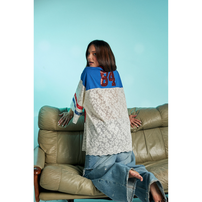 Sabbi The lace Varsity Jersey - Blue/White