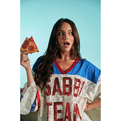 Sabbi The lace Varsity Jersey - Blue/White
