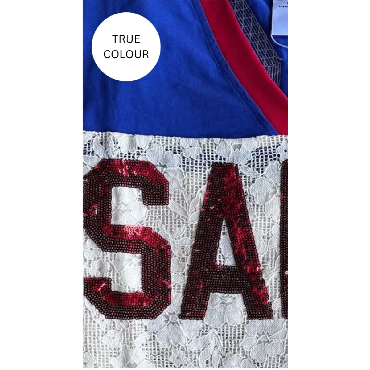 Sabbi The lace Varsity Jersey - Blue/White