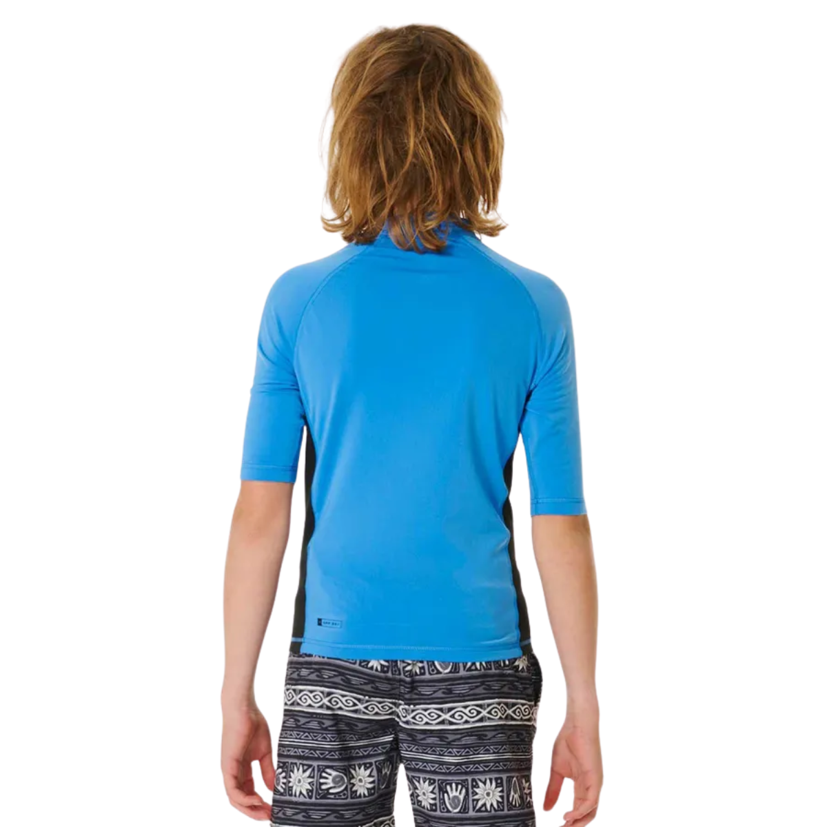 Rip Curl Icons UV Brushed Short Sleeve Rash Vest - Boys (8-16 years) Blue Gum