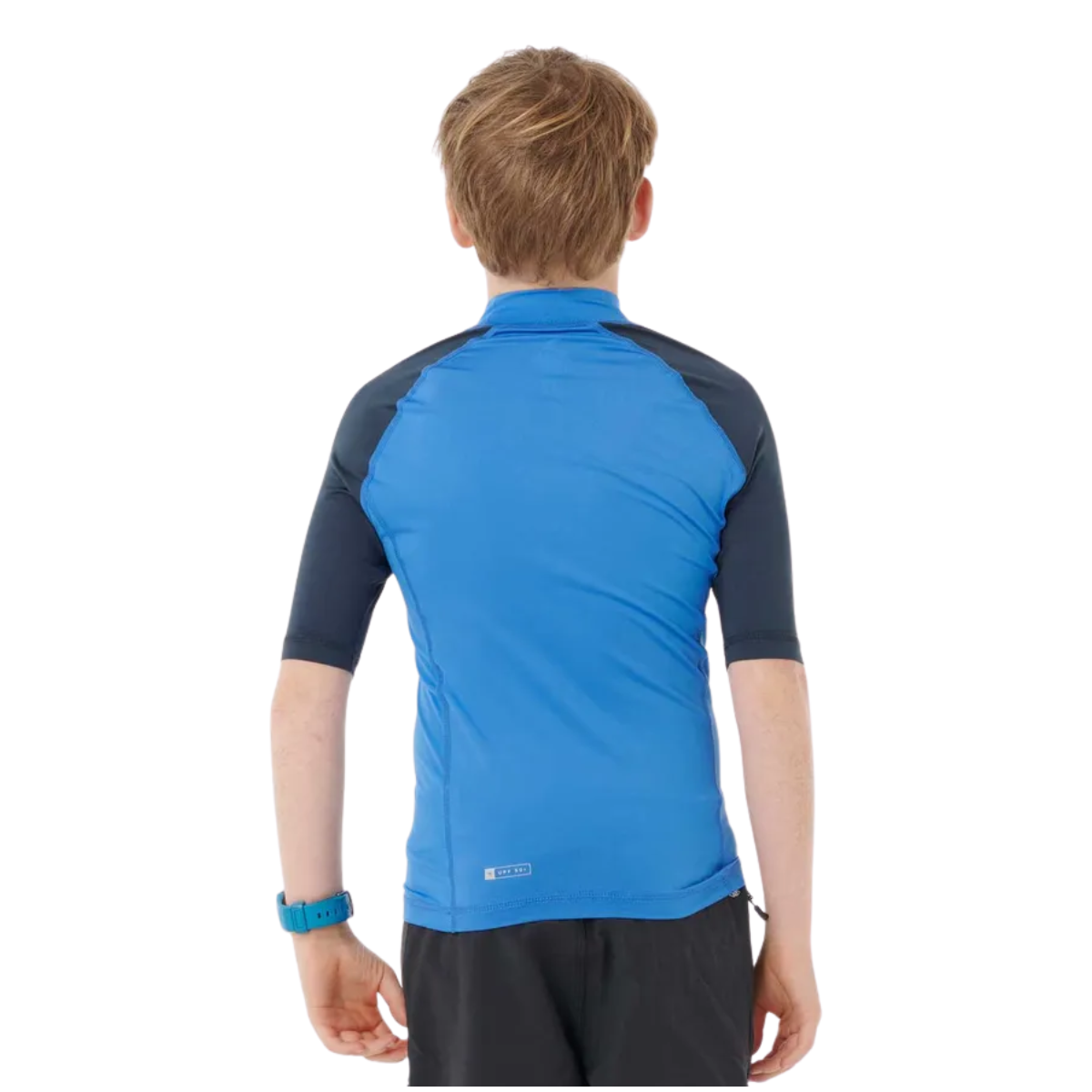 Rip Curl Shock UPF Short Sleeve Rash Vest - Boys (8-16 years) - Blue Gum