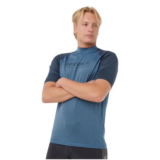 Rip Curl Mens Shock UPF50 Short Sleeve Rash Vest