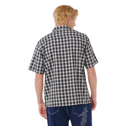 Rip Curl Archive Script Plaid Short Sleeve Shirt - Black