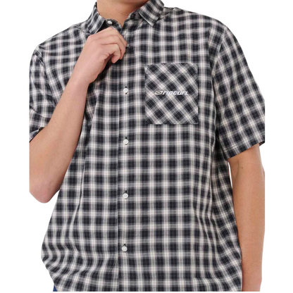 Rip Curl Archive Script Plaid Short Sleeve Shirt - Black