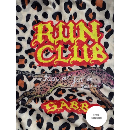 Sabbi Run Club Animal Mesh Long Sleeve Top - Leopard/Flames - Launching 17th Sept 7pm