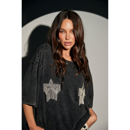 Sabbi Sparkle Titty Tee - Black - Launching 17th Sept at 7pm