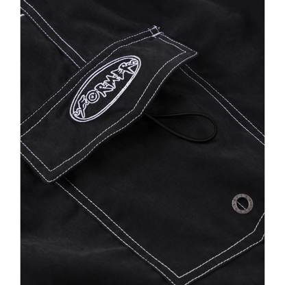 Former Swans Flatline Cargo Boardshort - Black