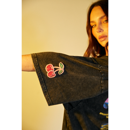 Sabbi Show Pony Tee - Black Acid Wash - Launching 28th September, 7pm