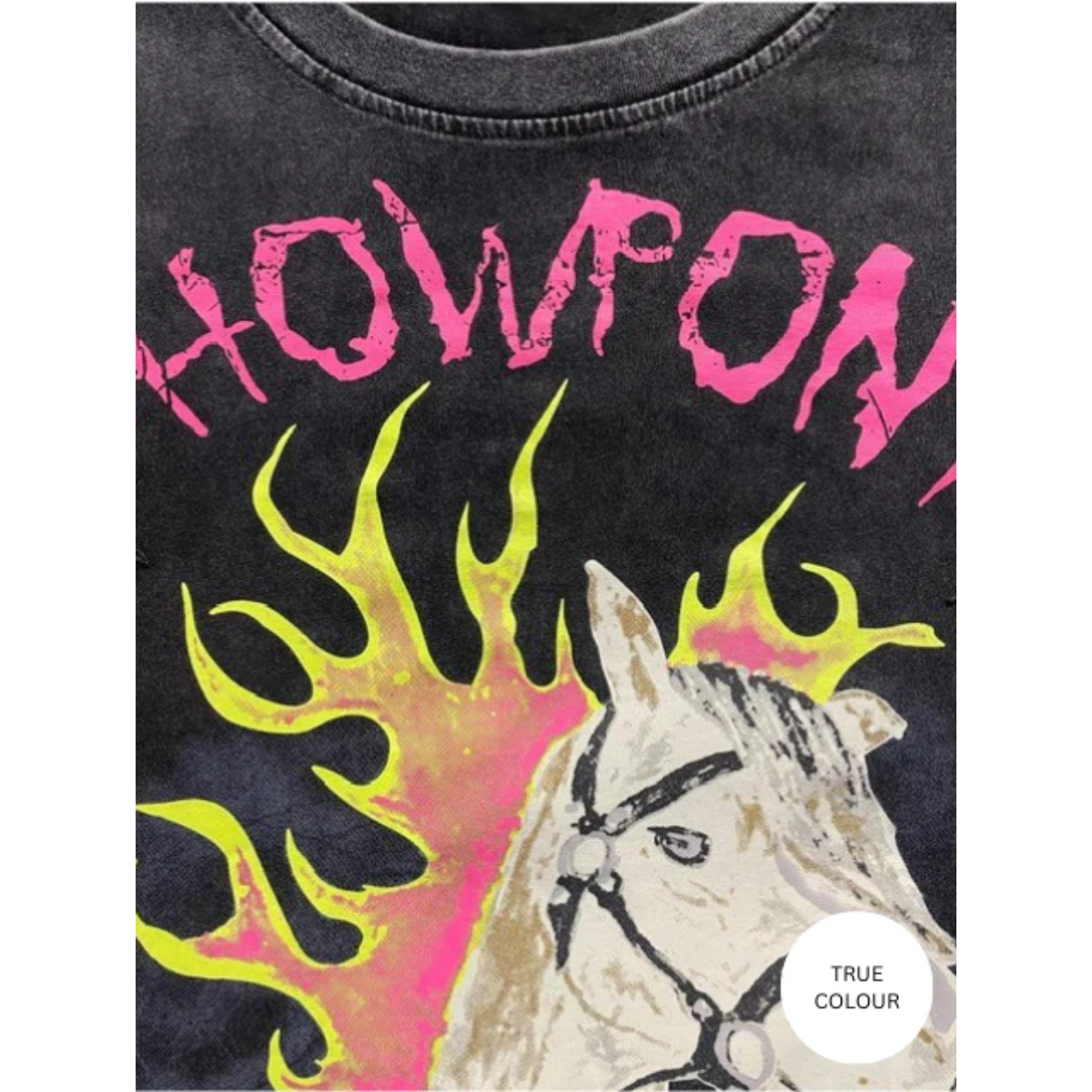 Sabbi Show Pony Tee - Black Acid Wash - Launching 28th September, 7pm