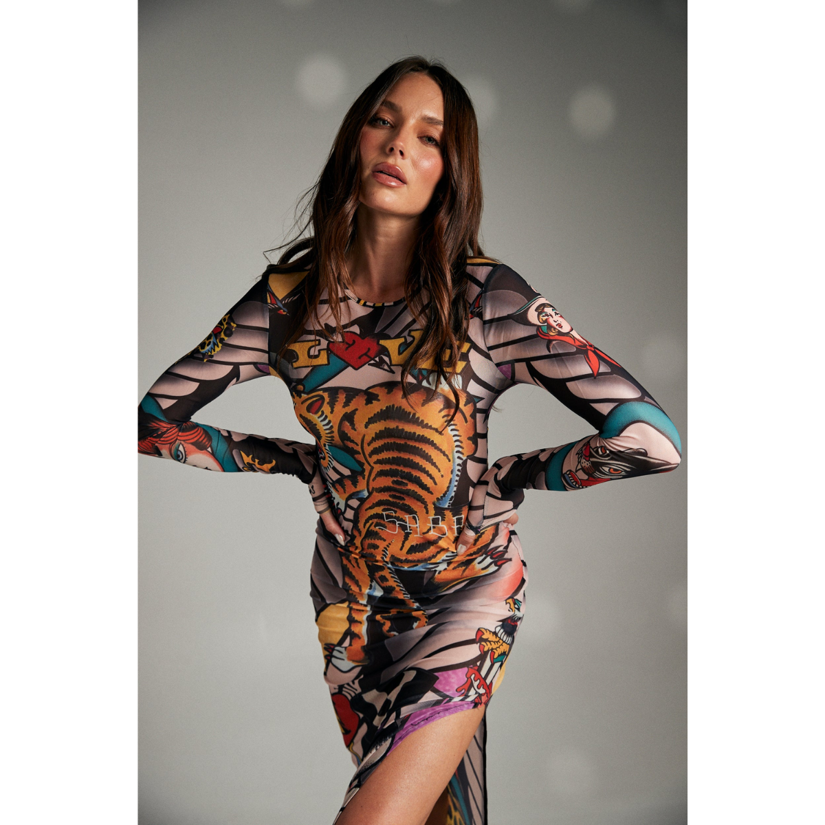Sabbi Tatto Mesh Dress