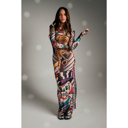 Sabbi Tatto Mesh Dress