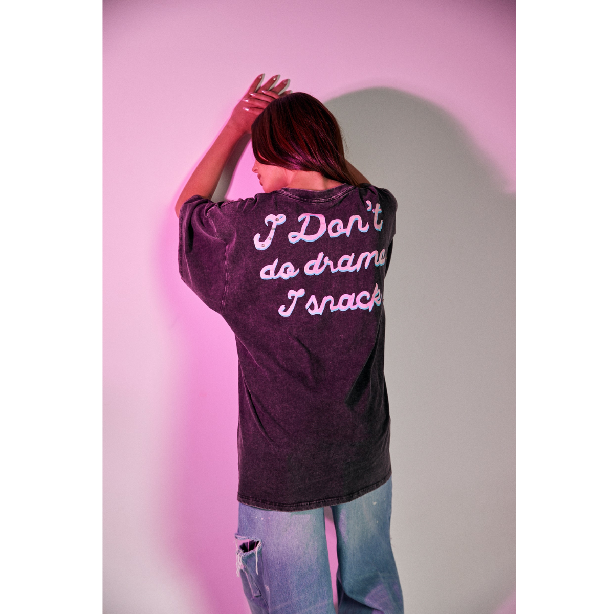 Sabbi No Drama Llama - Black Acid Wash