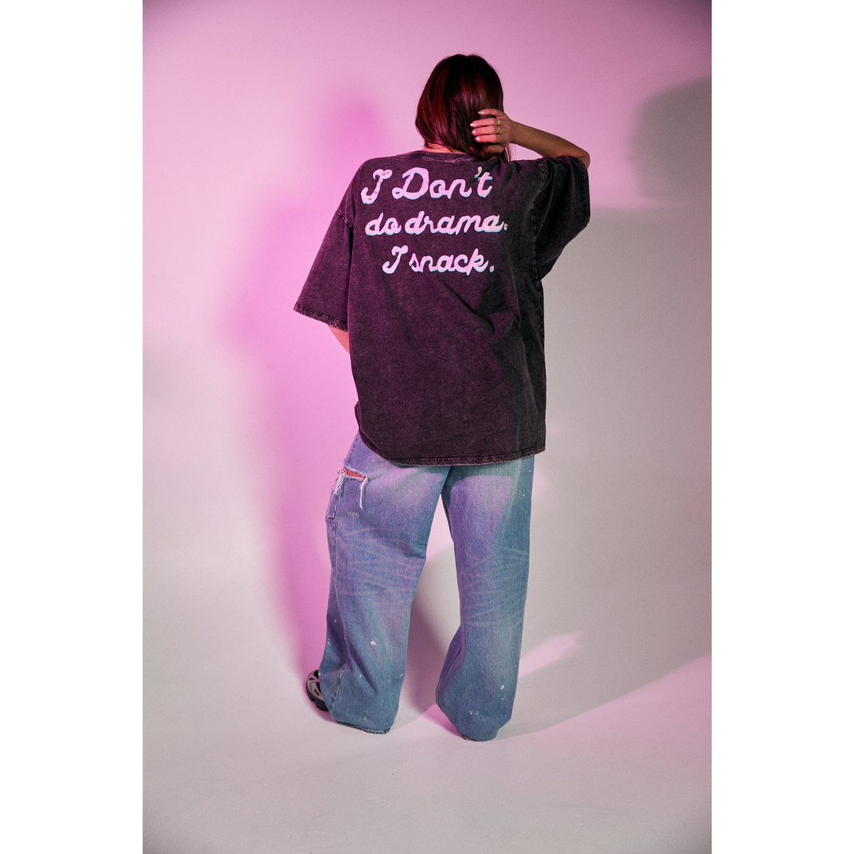Sabbi No Drama Llama - Black Acid Wash