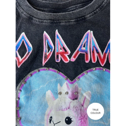 Sabbi No Drama Llama - Black Acid Wash