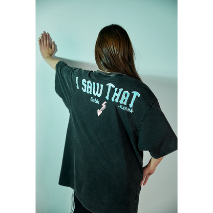 Sabbi Karma Queen Tee - Black Acid Wash