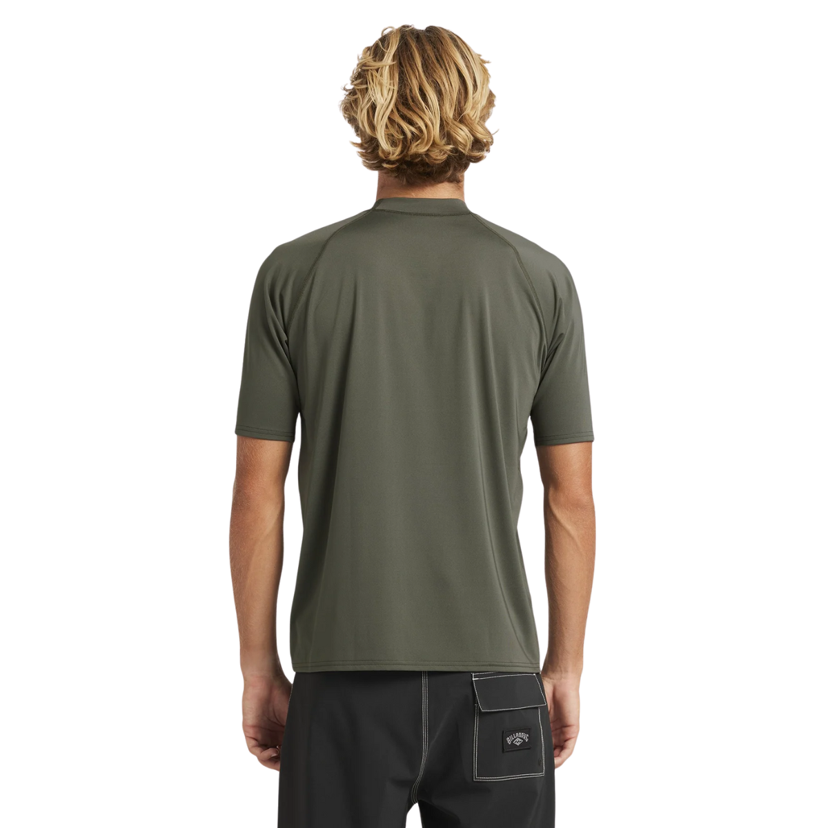 Billabong Mens Boxed Arch Short Sleeve Rash Vest - Military Green
