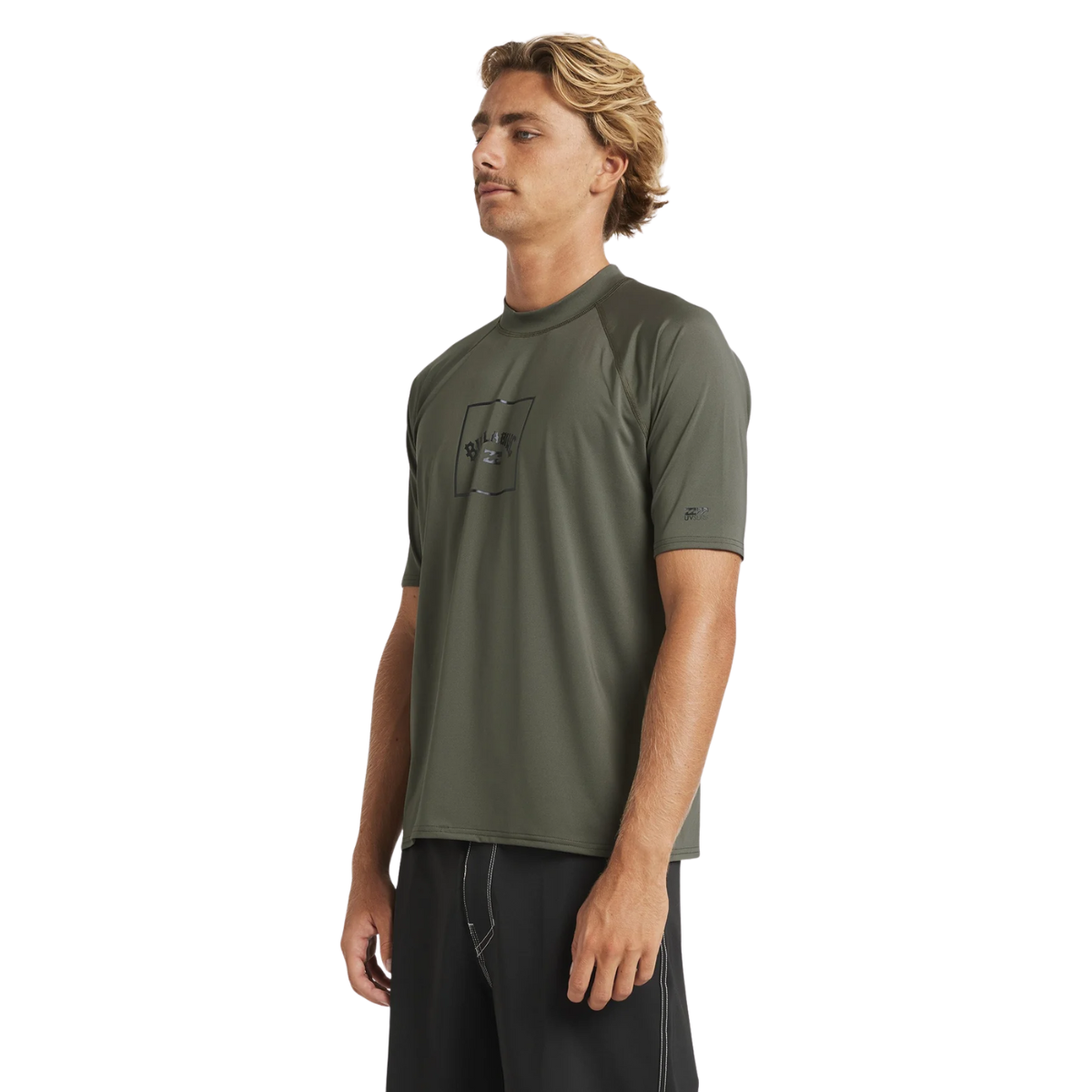 Billabong Mens Boxed Arch Short Sleeve Rash Vest - Military Green