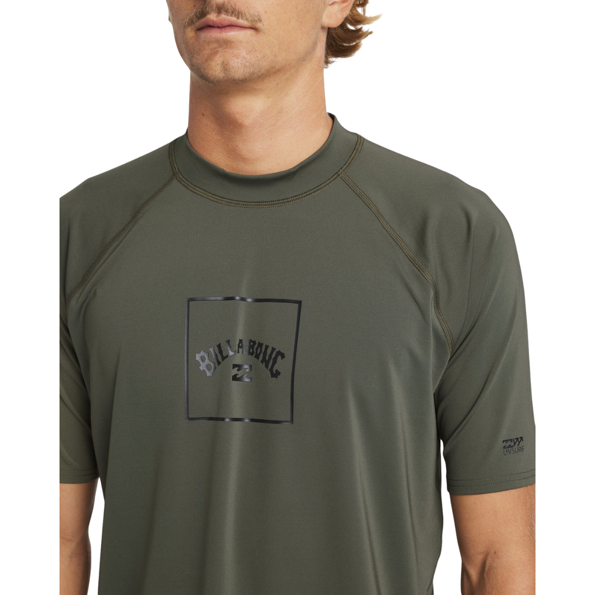Billabong Mens Boxed Arch Short Sleeve Rash Vest - Military Green
