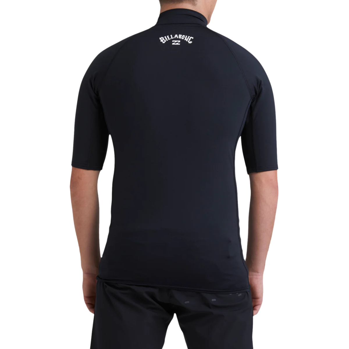 Billabong Mens All Day  Arch Short Sleeve Rash Vest - Black