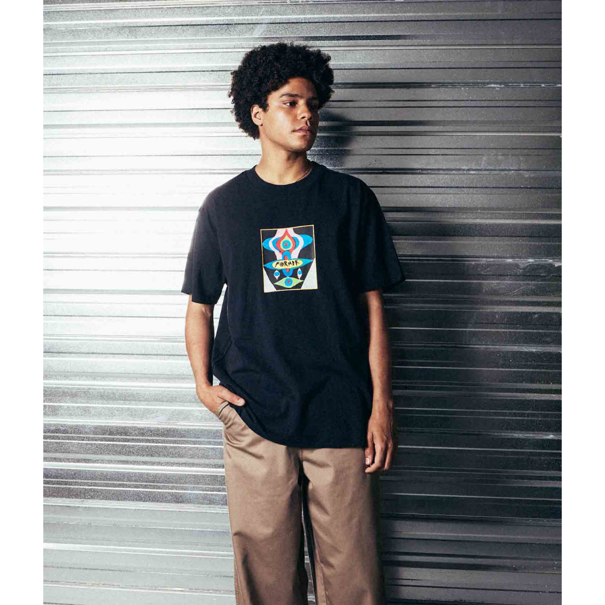 Former Droid Pastel T-Shirt - Black