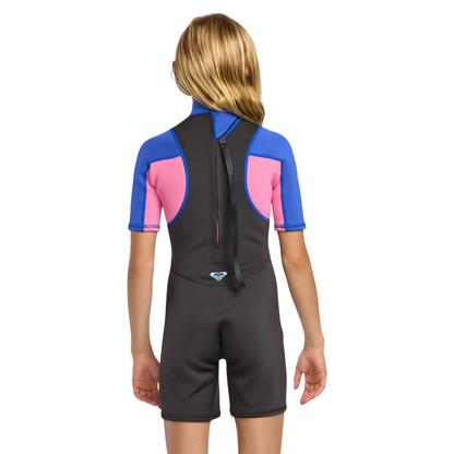 Roxy Girls (8-16 years) 2mm Prologue Short Sleeve Springsuit - Cobalt