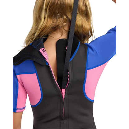 Roxy Girls (8-16 years) 2mm Prologue Short Sleeve Springsuit - Cobalt
