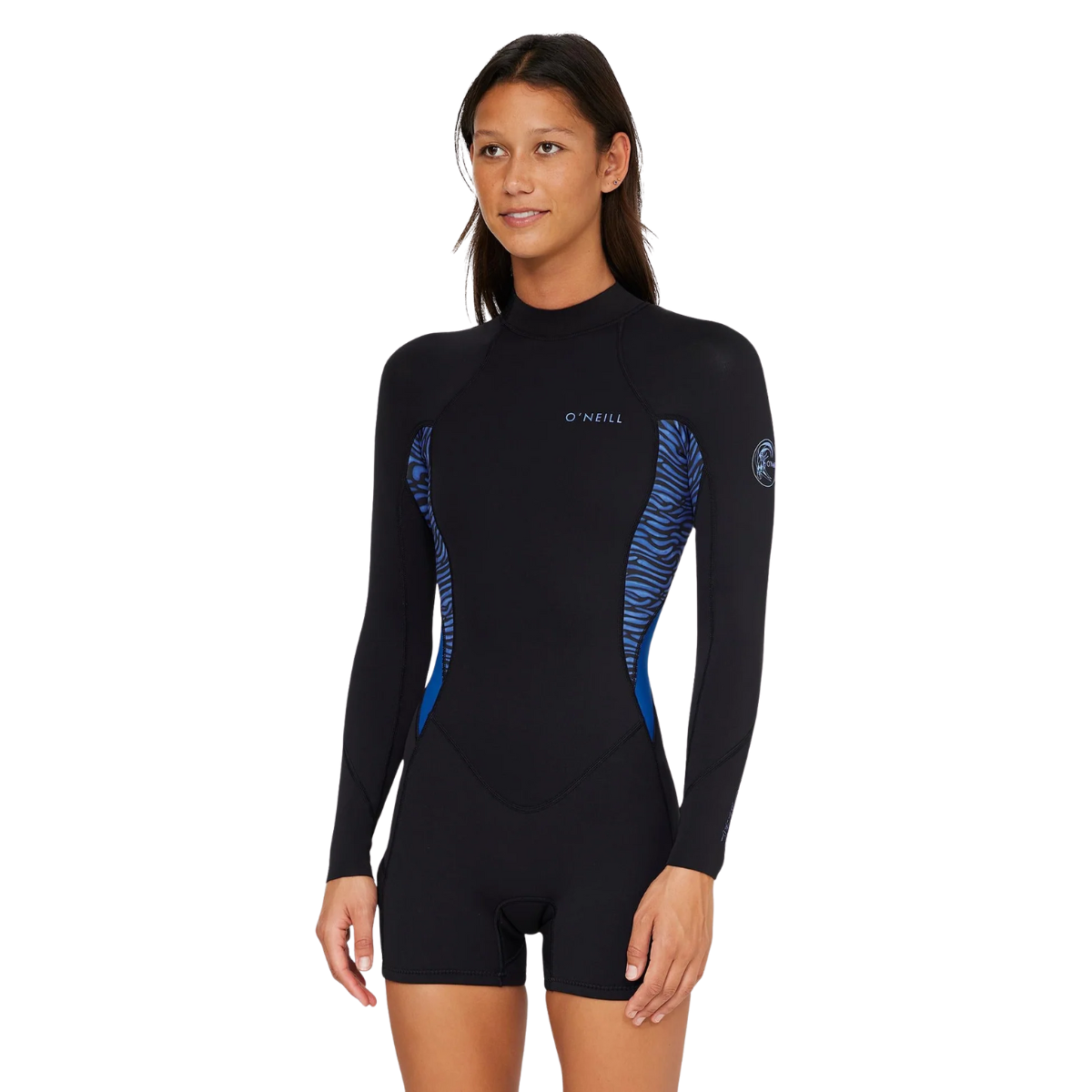 O'Neill Women's Bahia 2mm Long Sleeve Boyleg Spring Suit Back Zip - Jungle Surf
