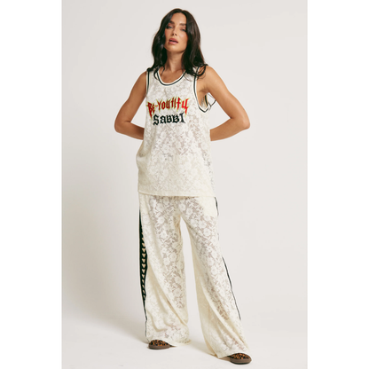 Sabbi Raving Hearts Lace Pant - Cream