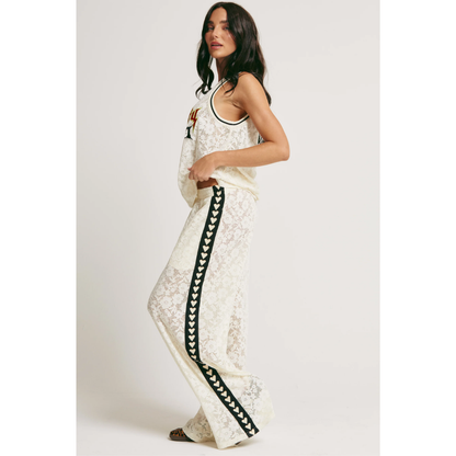 Sabbi Raving Hearts Lace Pant - Cream