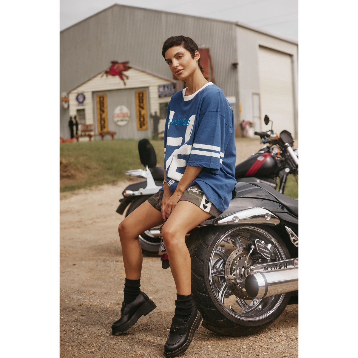 Sabbi The Raving Hearts Mini Shorts - Camo PRE-ORDER