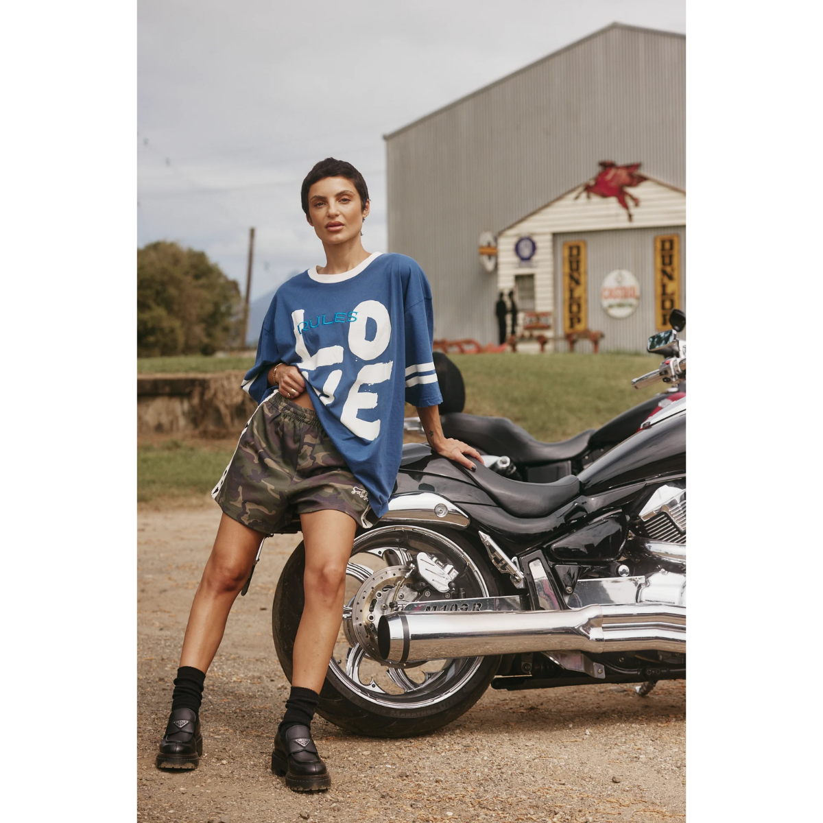 Sabbi The Raving Hearts Mini Shorts - Camo PRE-ORDER