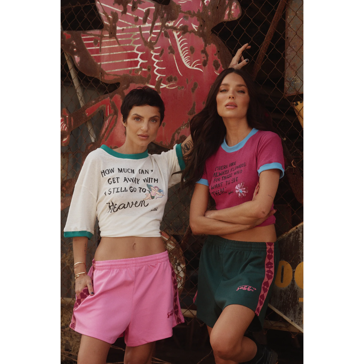 Sabbi The Raving Hearts Mini Shorts - Pink PRE-ORDER