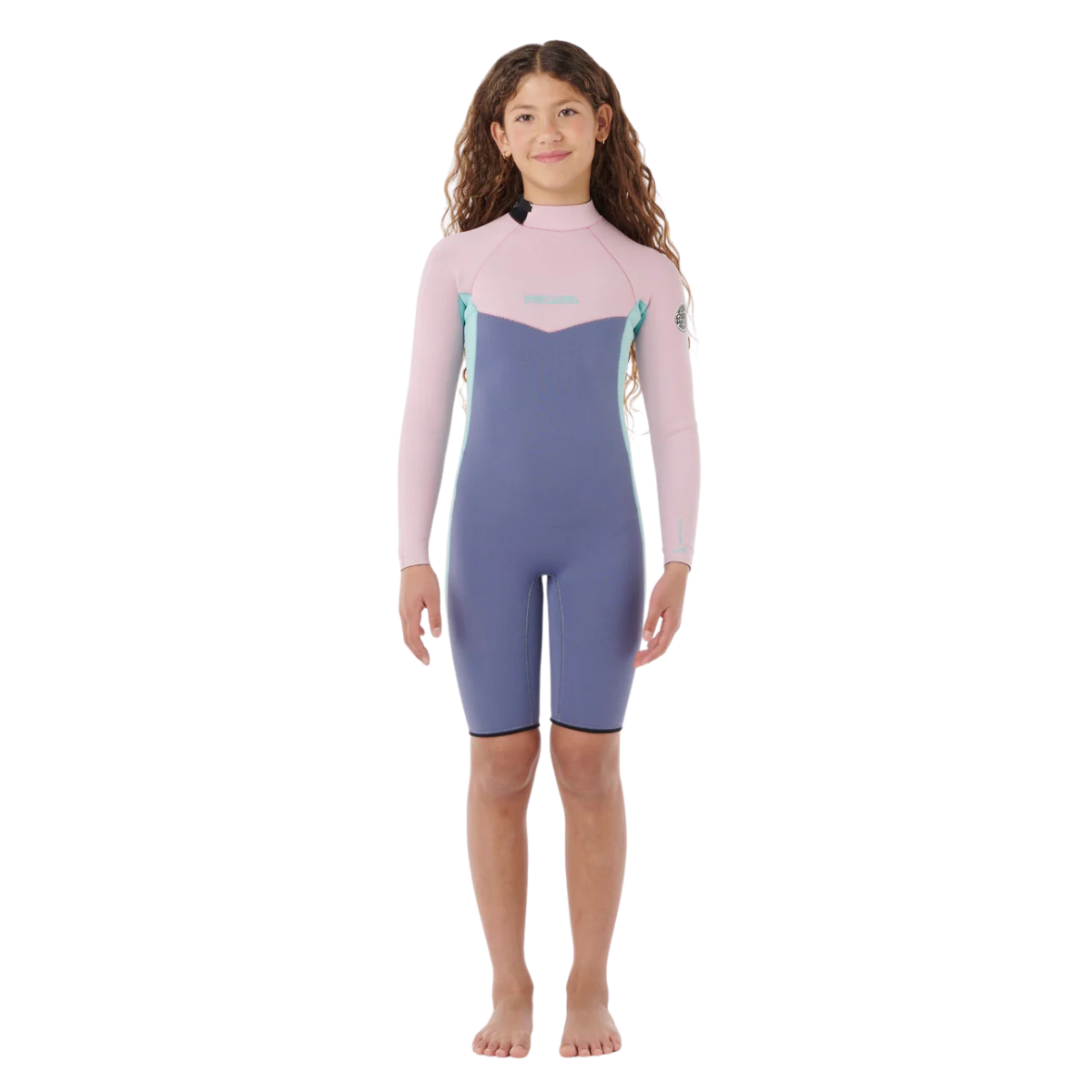 Rip Curl Kids Dawn Patrol 2mm Long Sleeve Springsuit - Pink