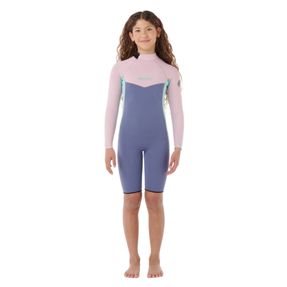 Rip Curl Kids Dawn Patrol 2mm Long Sleeve Springsuit - Pink