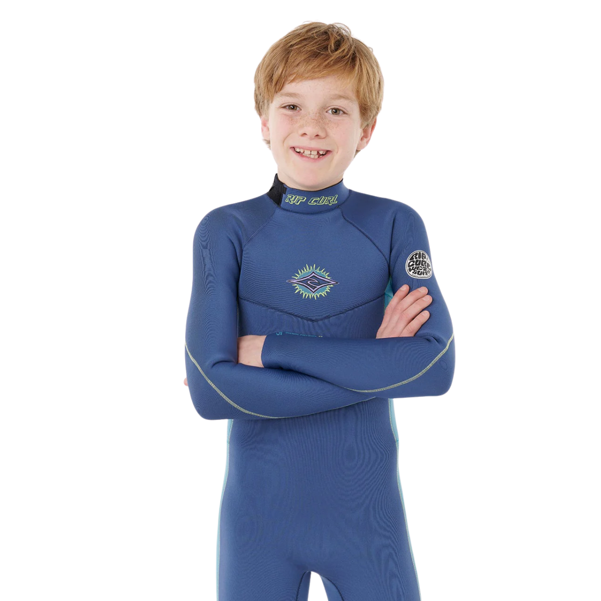 Rip Curl Kids Dawn Patrol 2mm Long Sleeve Springsuit - Light Navy