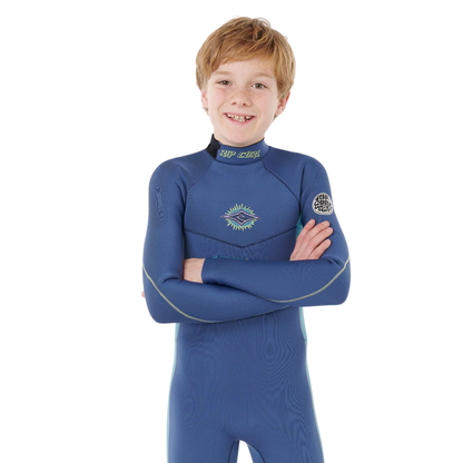 Rip Curl Kids Dawn Patrol 2mm Long Sleeve Springsuit - Light Navy
