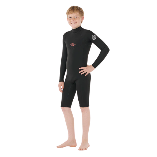 Rip Curl Kids Dawn Patrol 2mm Long Sleeve Springsuit - Black