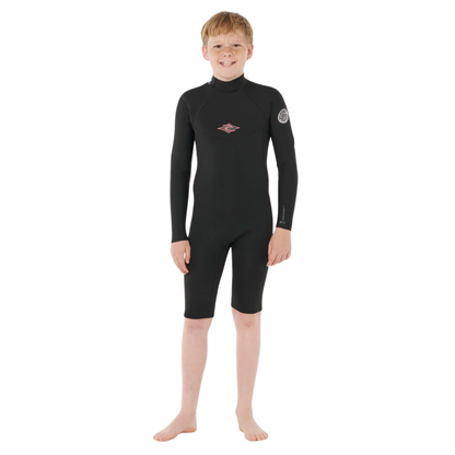 Rip Curl Kids Dawn Patrol 2mm Long Sleeve Springsuit - Black