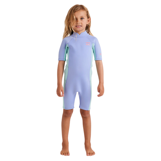Billabong Kids (2-6years) 2mm Foil Back Zip Springsuit - Cosmic Blue