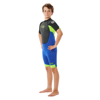 Rip Curl Boys (6-14years) Omega 2mm Back Zip Springsuit - Electric Cobalt