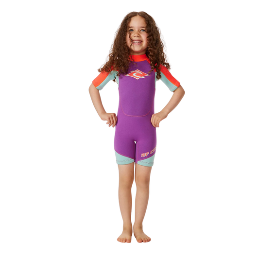 Rip Curl Kids (3-6years) Omega Back Zip Springsuit Wetsuit - Pink