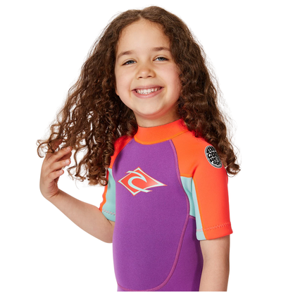 Rip Curl Kids (3-6years) Omega Back Zip Springsuit Wetsuit - Pink