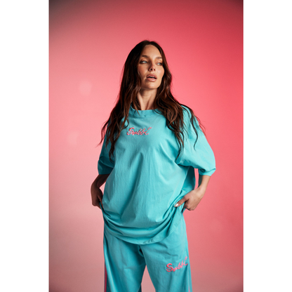 Sabbi The Very Oversized Standout Tee - Fluro Blue - Launches 3rd Nov, 8pm AEST
