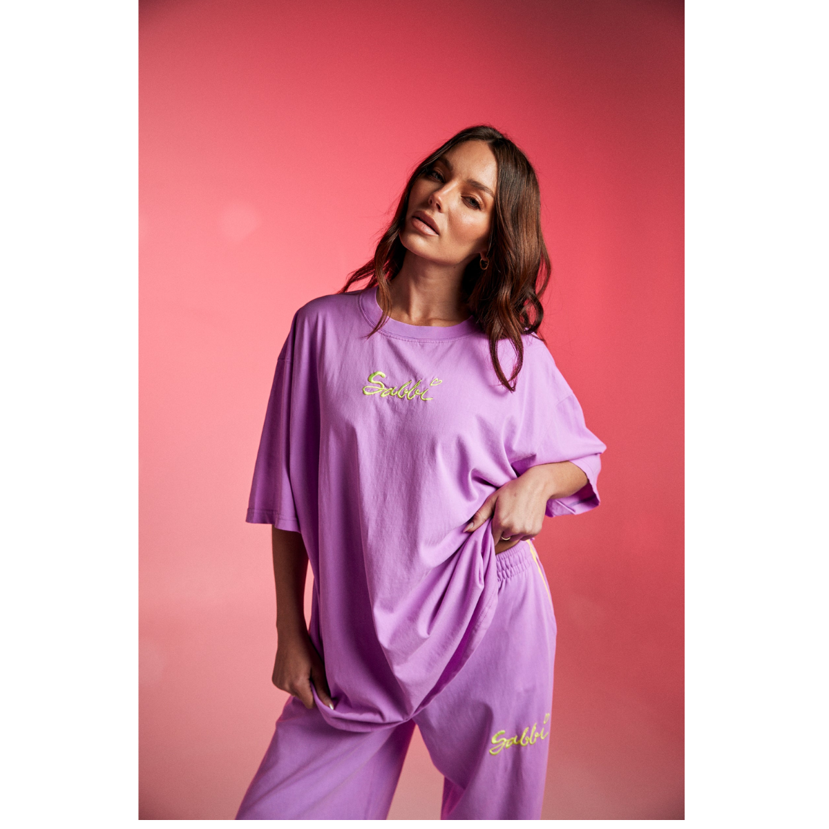 Sabbi The Very Oversized Standout Tee - Fluro Violet - Launches 3rd Nov, 8pm AEST