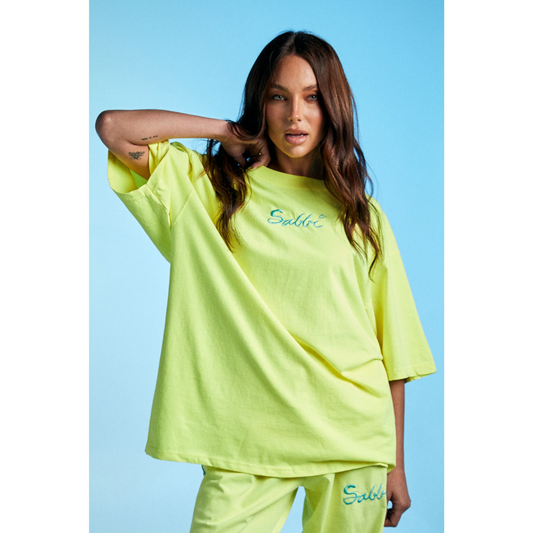 Sabbi The Very Oversized Standout Tee - Fluro Lemon - Launches 3rd Nov, 8pm AEST
