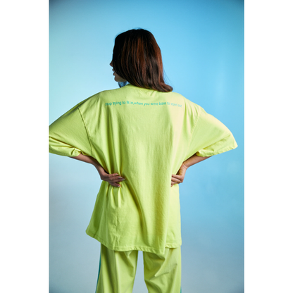 Sabbi The Very Oversized Standout Tee - Fluro Lemon - Launches 3rd Nov, 8pm AEST
